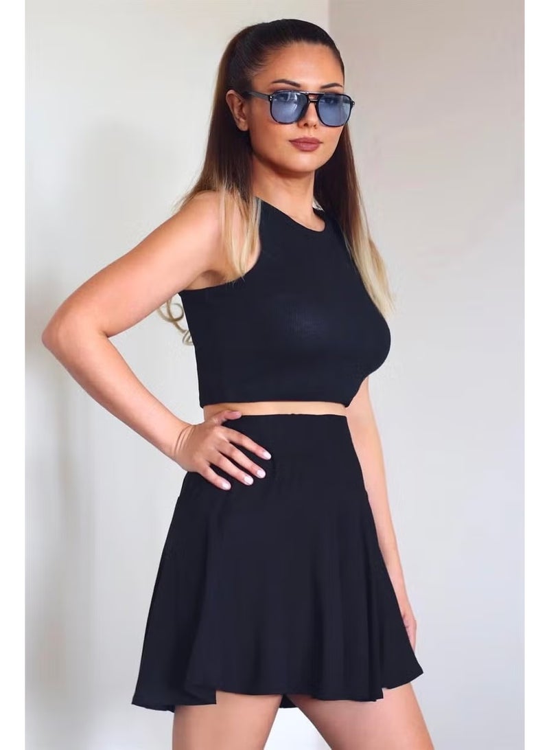 Ritnice Women's Underwear Shorts Viscose Black Summer Flounce Short Skirt - Image 5